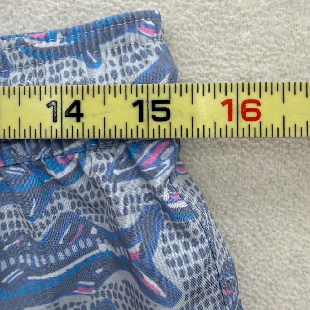 Vineyard Vines Swim Trunks Mens XL Blue Fish Print Performance Stretch Shorts